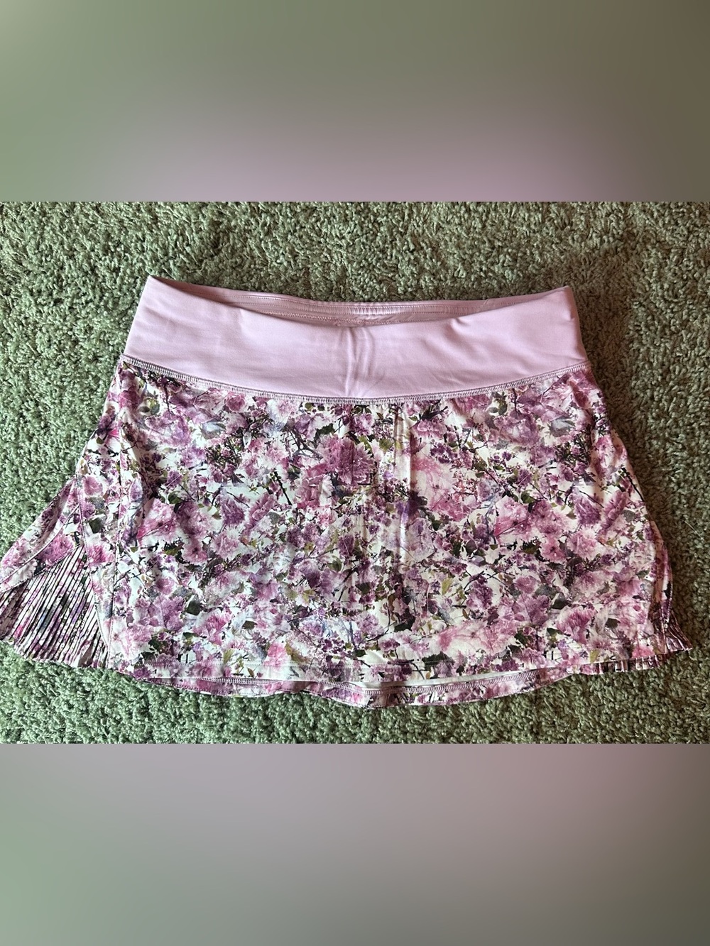 lululemon Floral Pleated Tennis Golf Skort Pink Purple Size 6